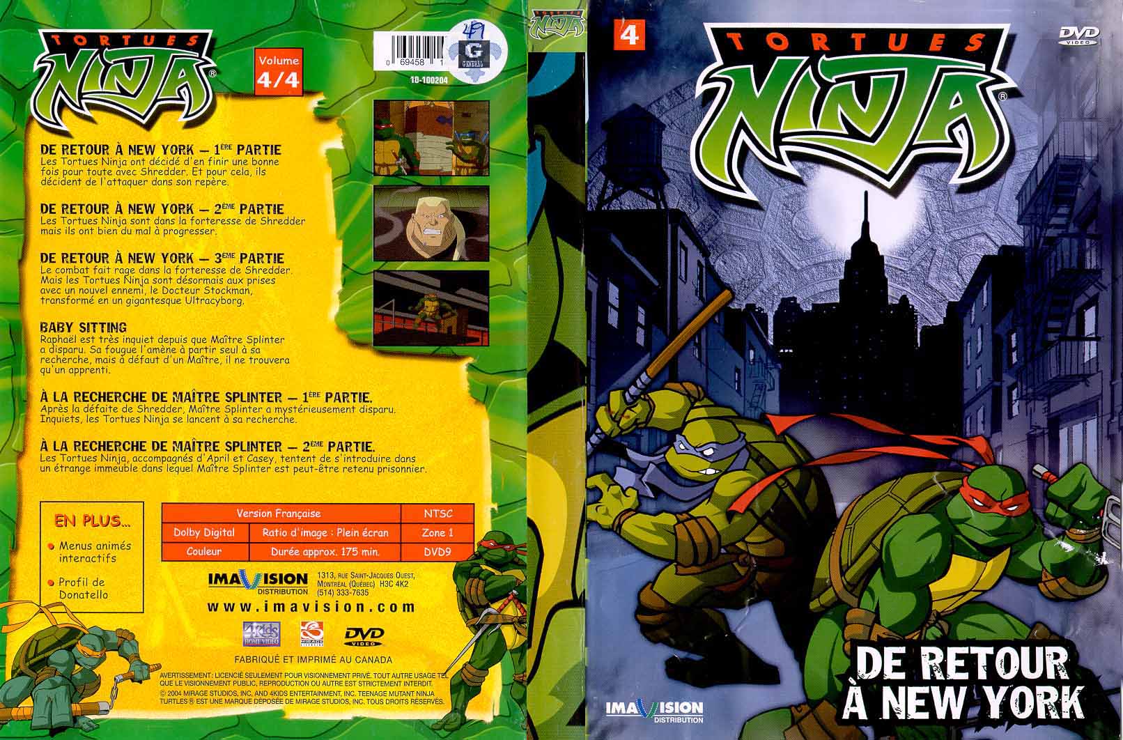 Jaquette DVD Tortues Ninja vol 4