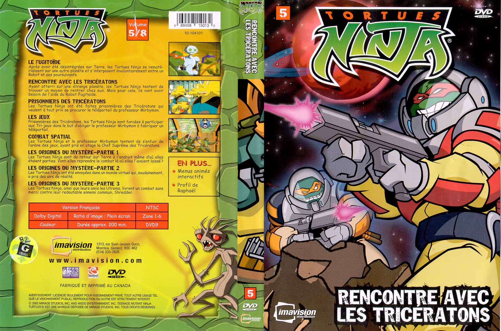 Jaquette DVD Tortues Ninja vol 5