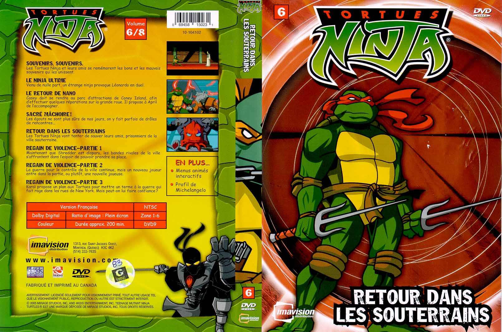 Jaquette DVD Tortues Ninja vol 6