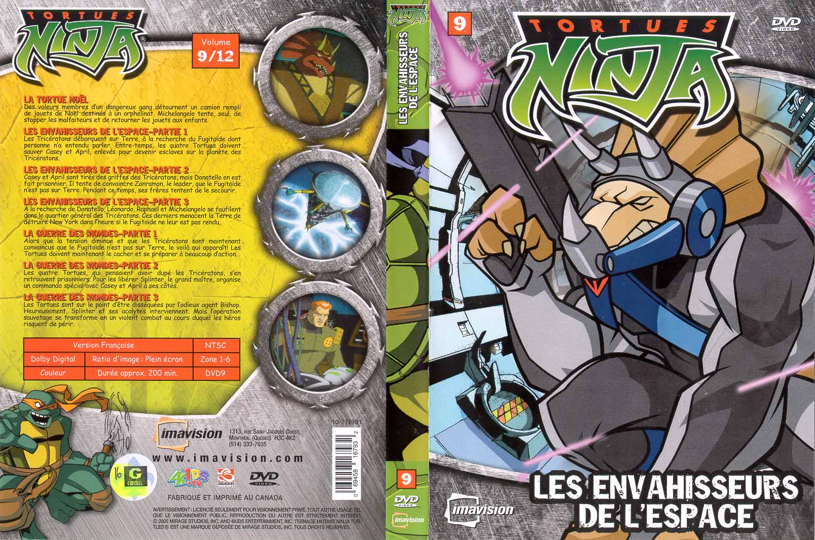 Jaquette DVD Tortues Ninja vol 9