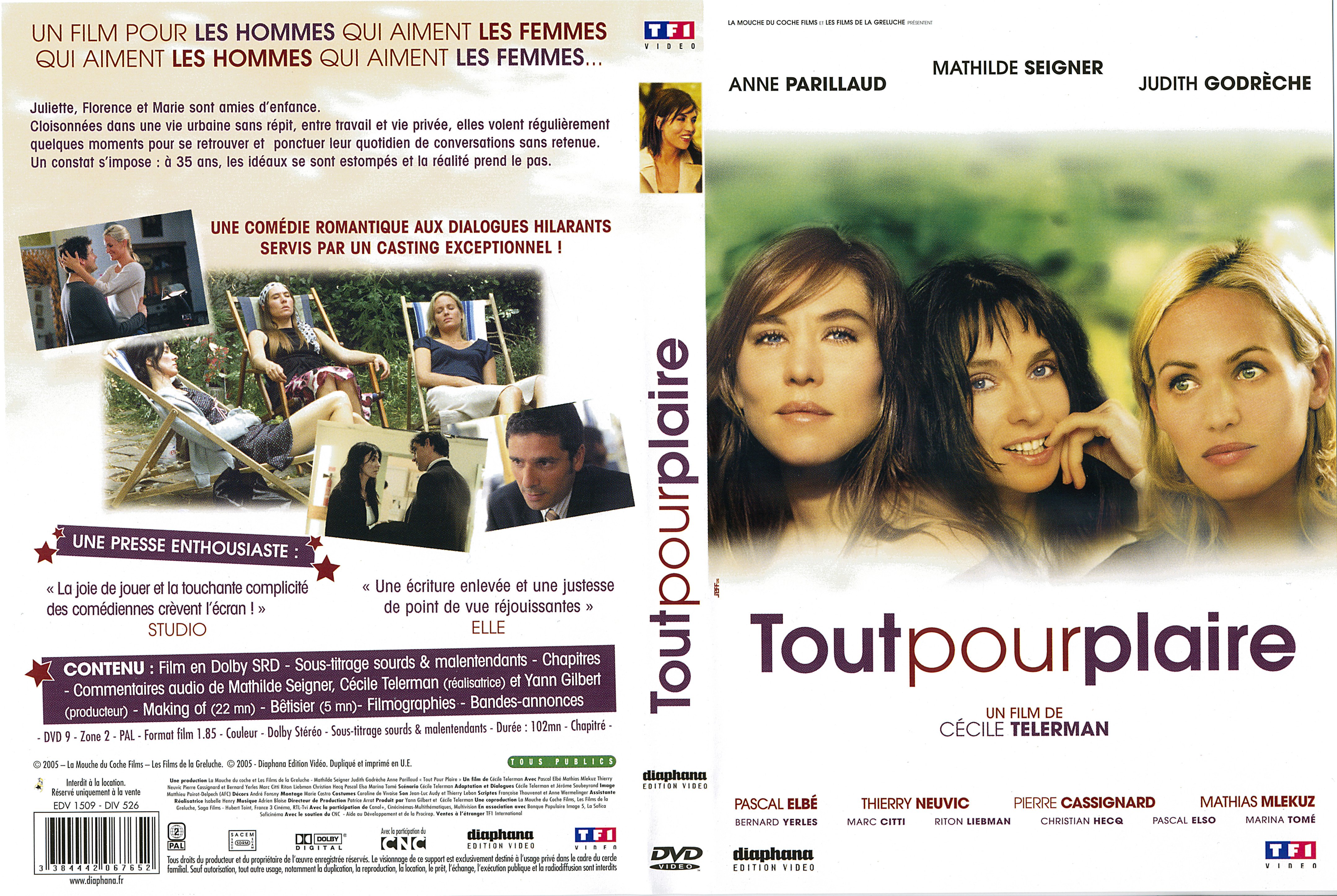 Jaquette DVD Tout pour plaire