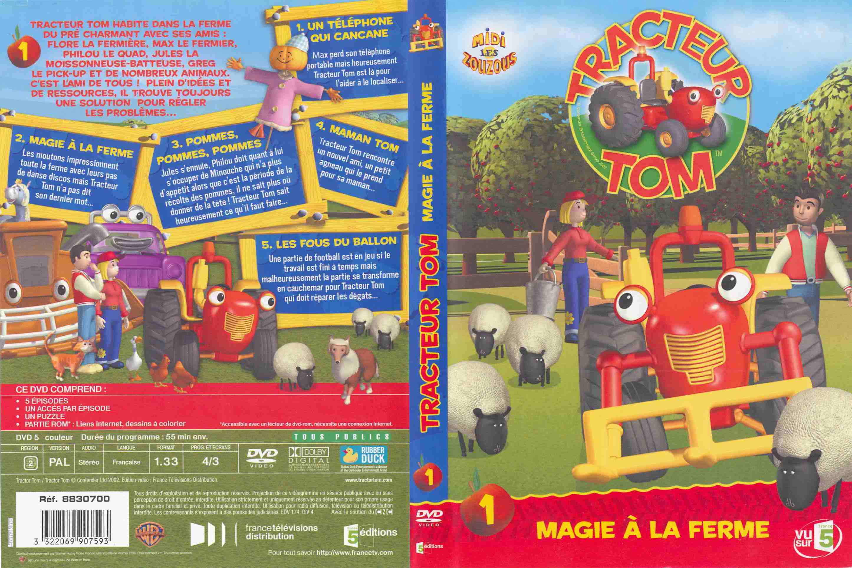 Jaquette DVD Tracteur Tom - Magie  la ferme