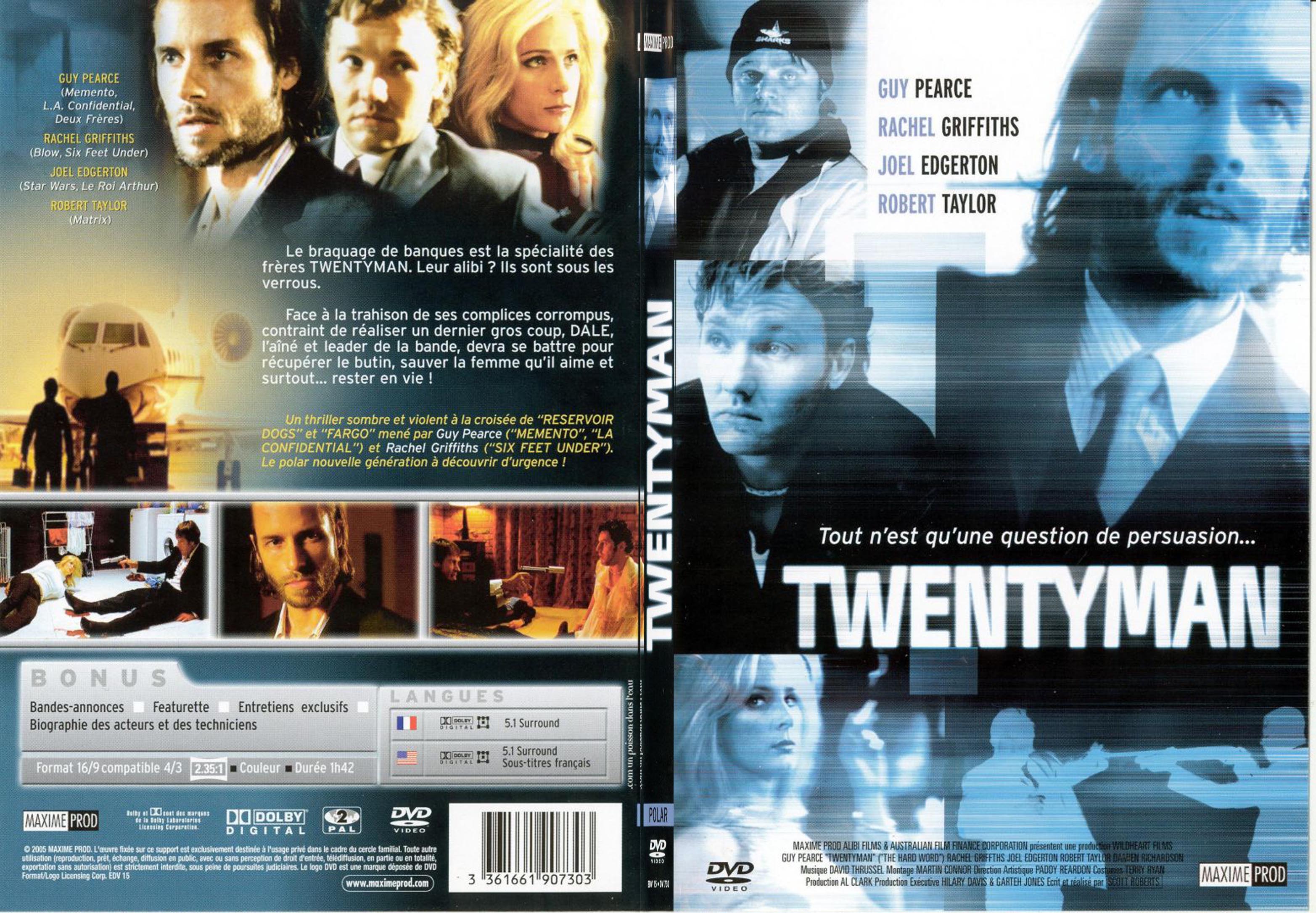 Jaquette DVD TwentyMan - SLIM