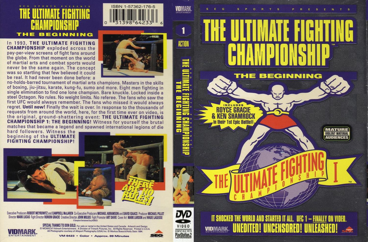 Jaquette DVD Ufc 1 the beginning