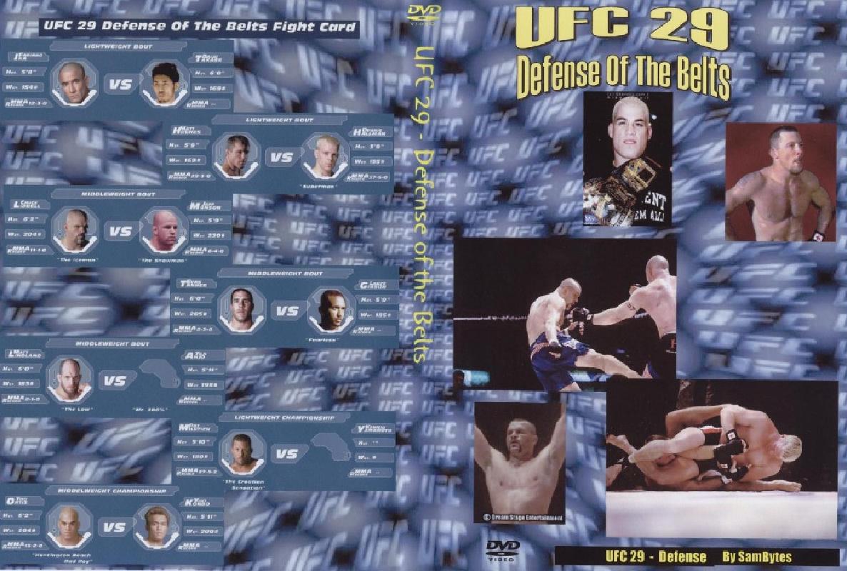 Jaquette DVD Ufc 29 defense of the belts