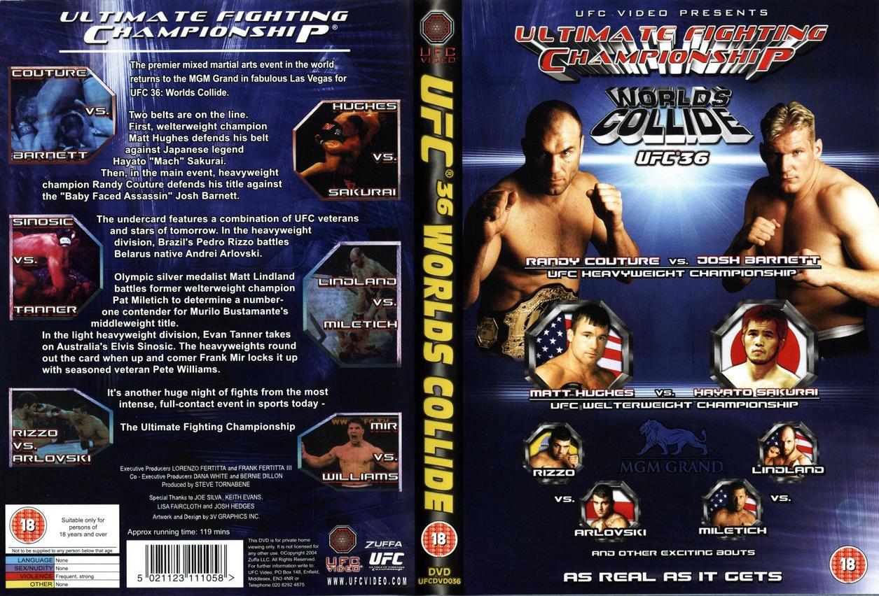 Jaquette DVD Ufc 36 Worlds Collide