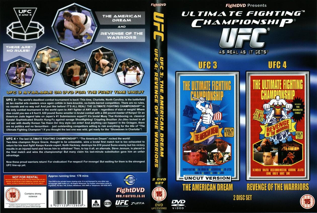 Jaquette DVD Ufc 3 et 4