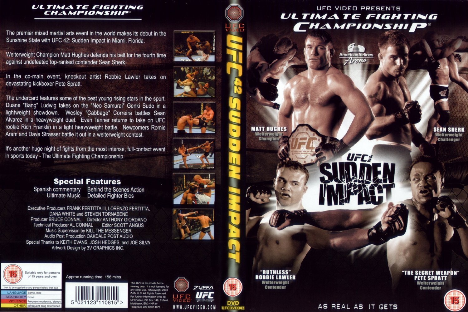 Jaquette DVD Ufc 42 Sudden Impact