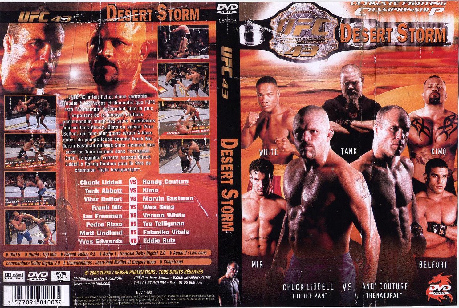 Jaquette DVD Ufc 43 Desert storm