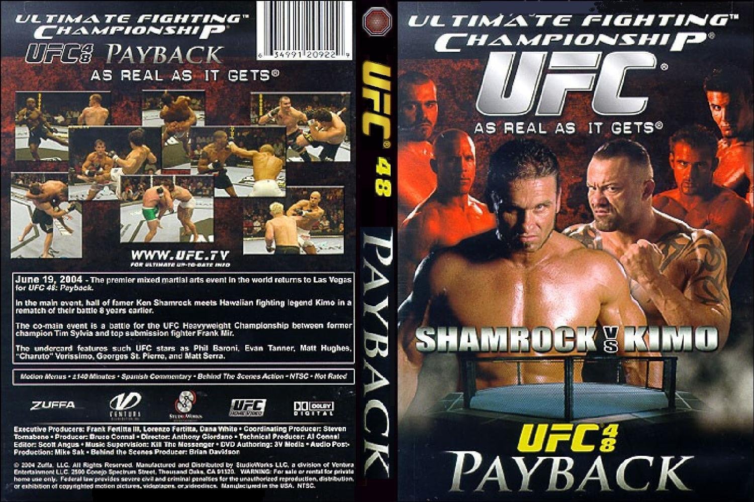 Jaquette DVD Ufc 48 Payback