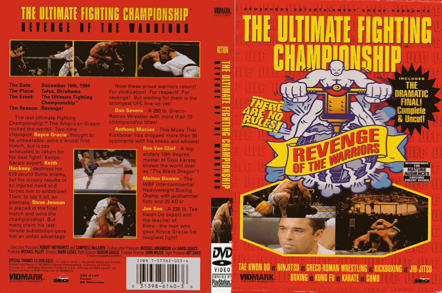 Jaquette DVD Ufc 4 revenge of the warriors