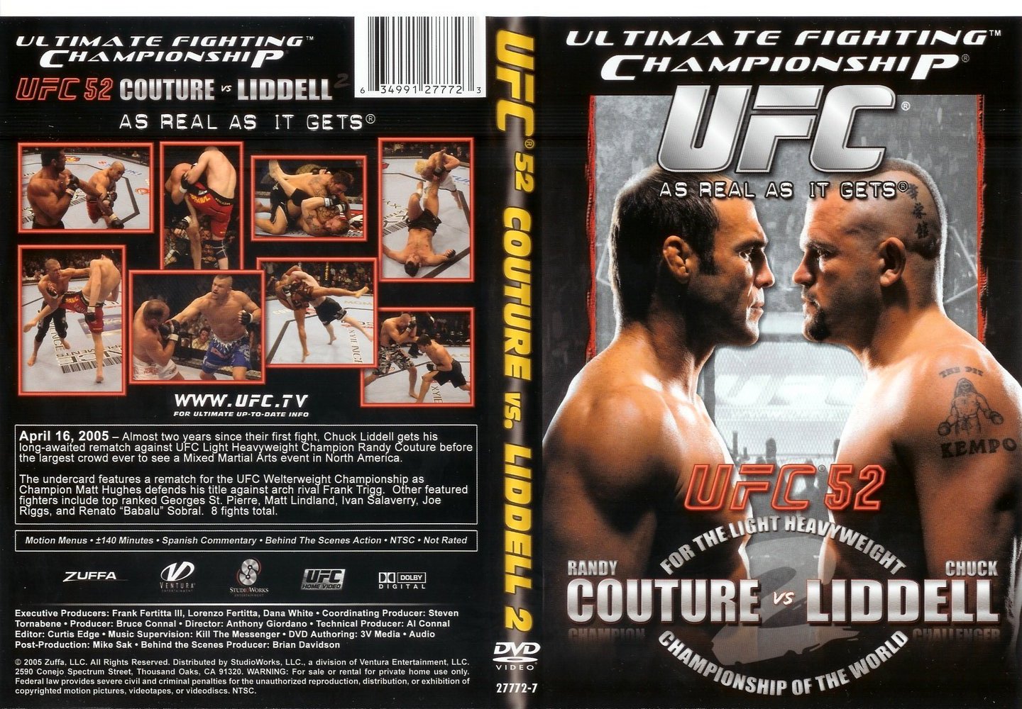 Jaquette DVD Ufc 52 Couture Vs Liddell