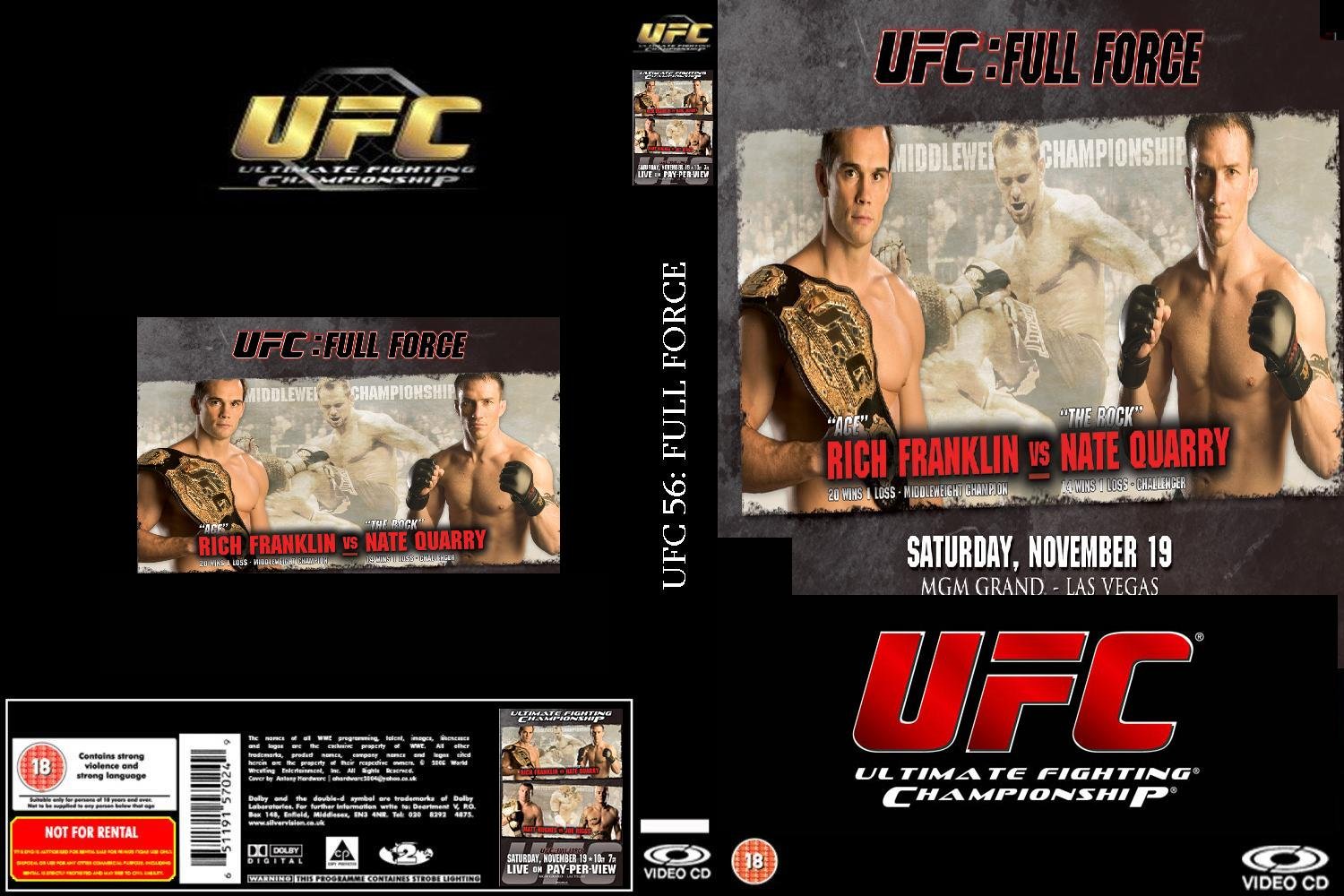 Jaquette DVD Ufc 56 full force