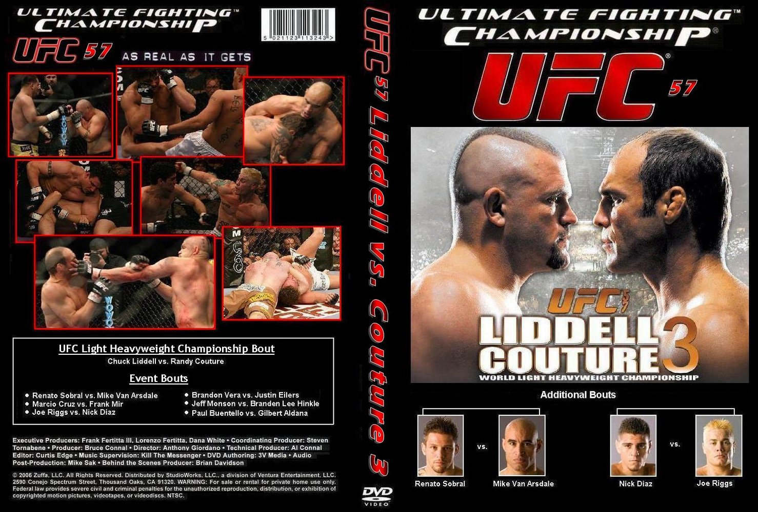 Jaquette DVD Ufc 57 liddell vs couture 3