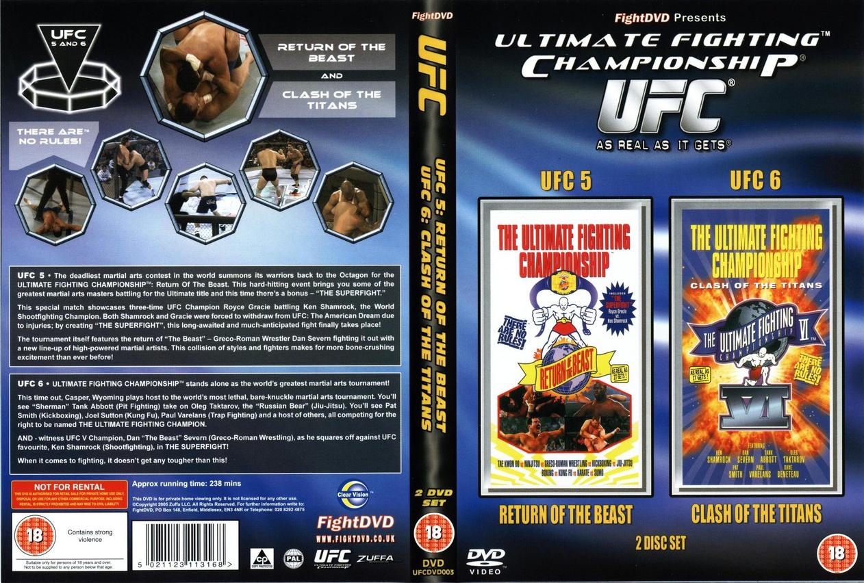 Jaquette DVD Ufc 5 et 6