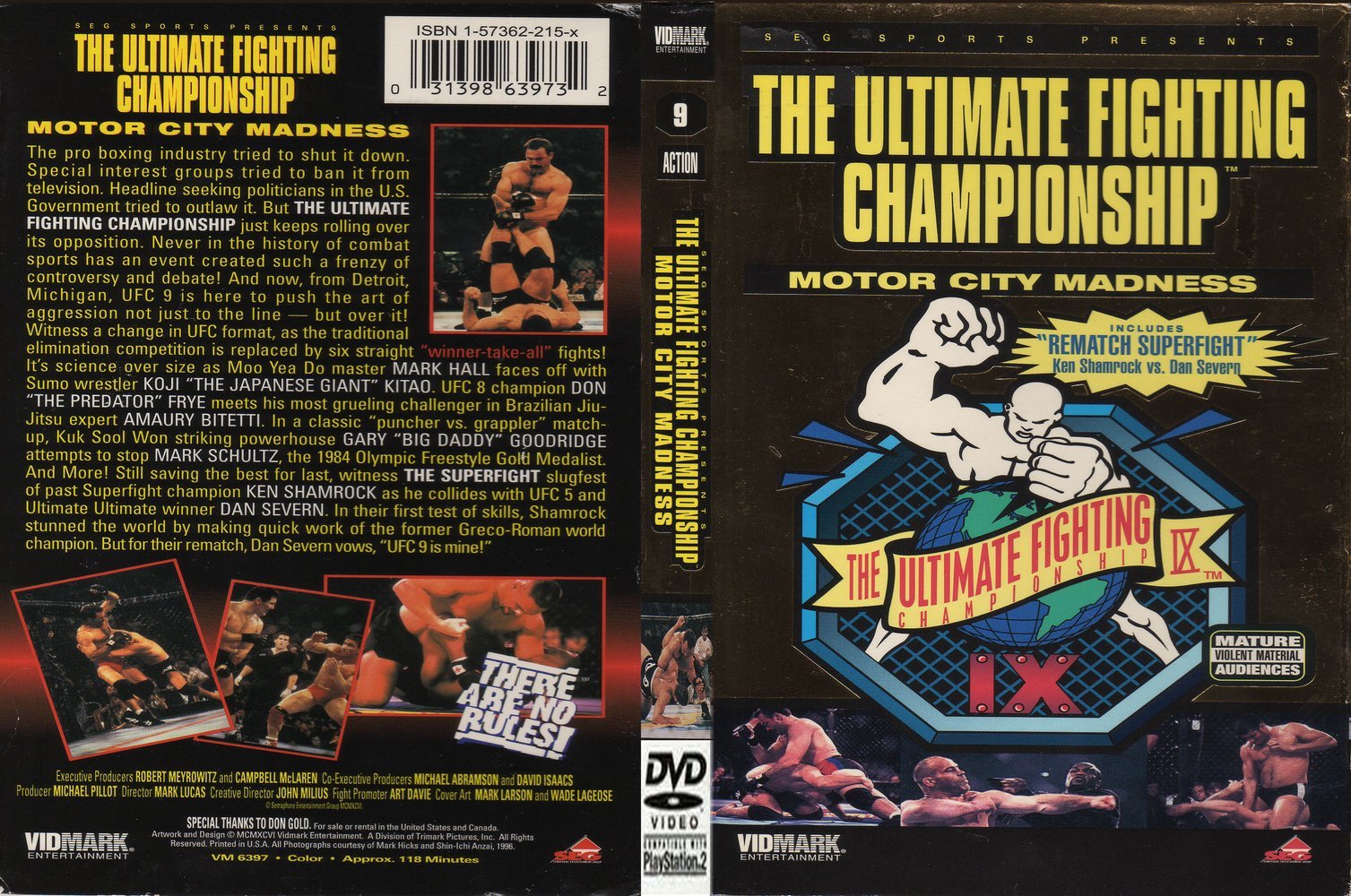 Jaquette DVD Ufc 9 Motor City Madness