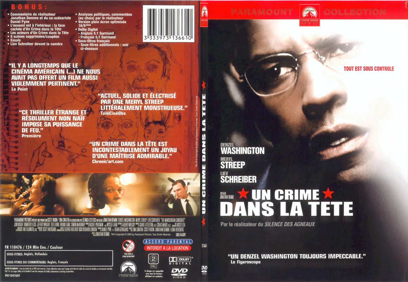 Jaquette DVD Un crime dans la tete - SLIM