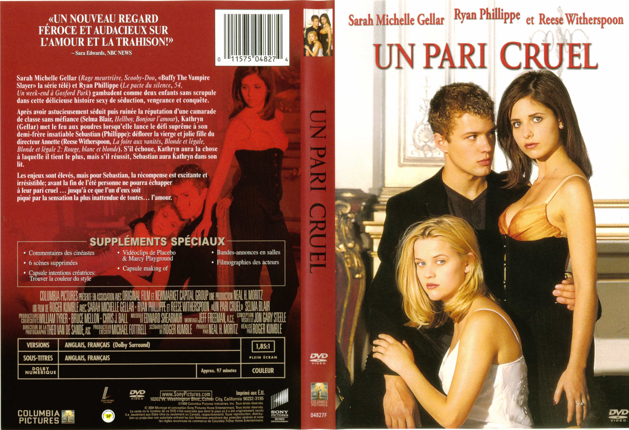 Jaquette DVD Un pari cruel