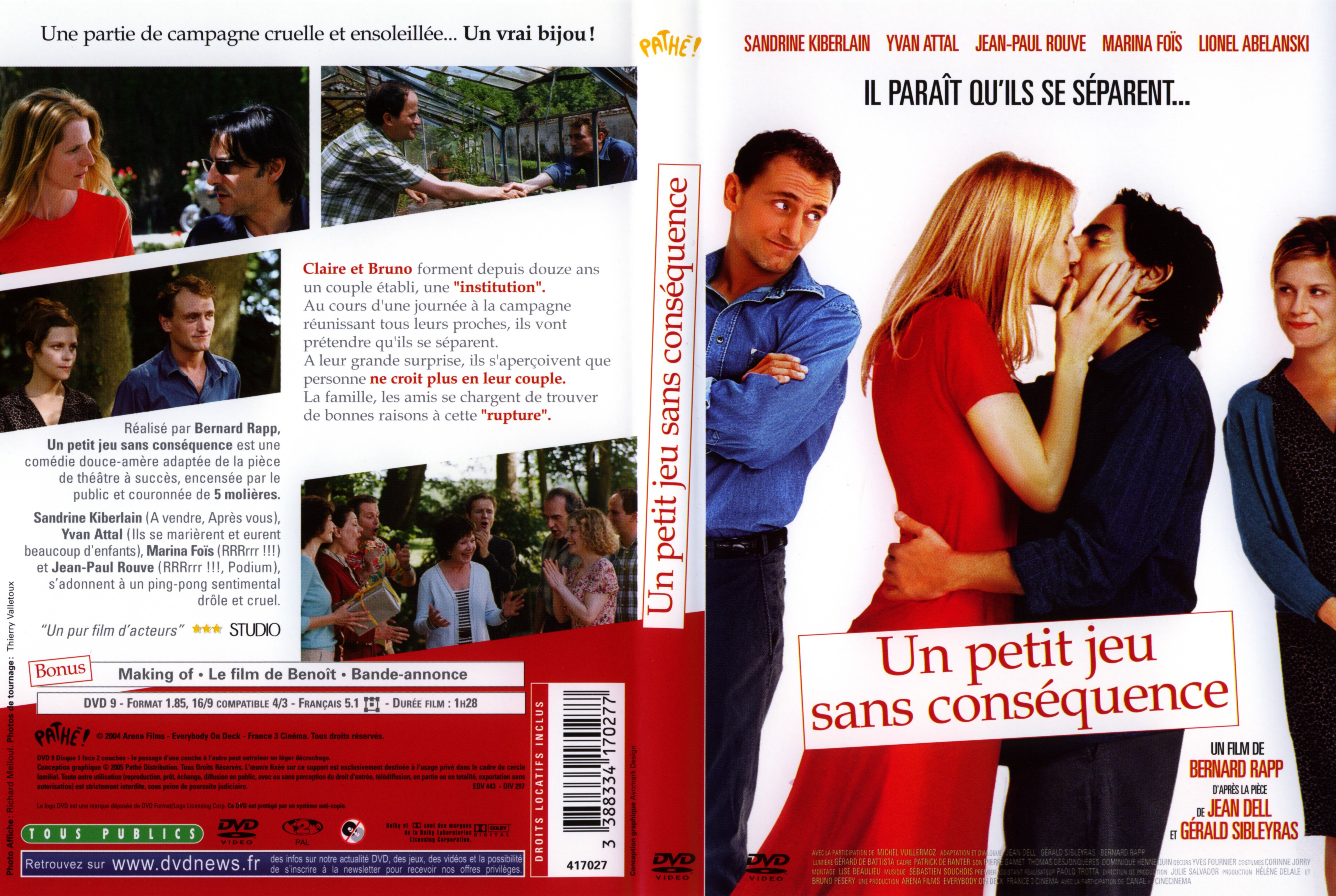 Jaquette DVD Un petit jeu sans consequence