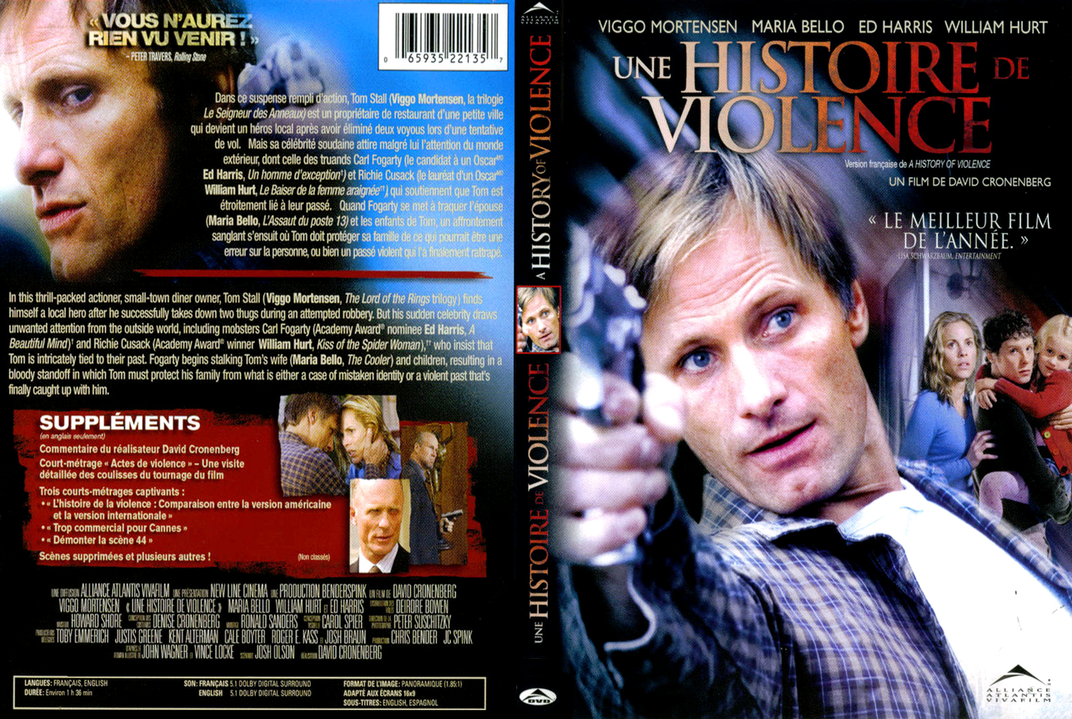 Jaquette DVD Une histoire de violence