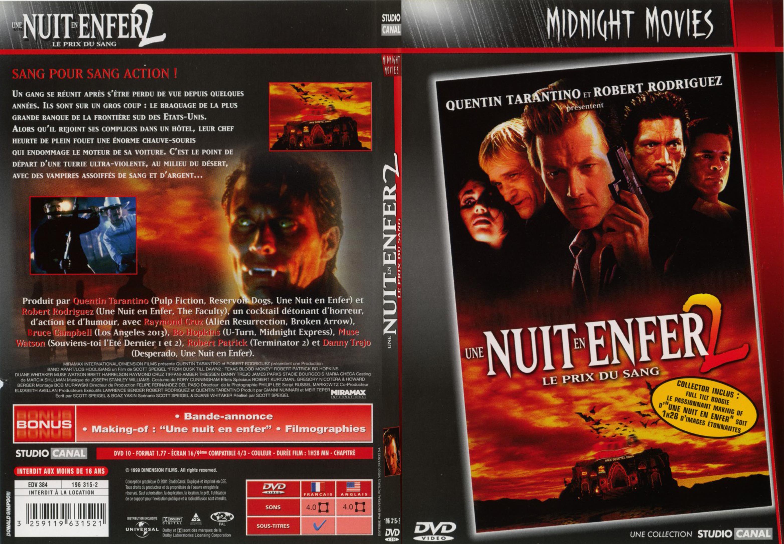 Jaquette DVD Une nuit en enfer 2 - SLIM