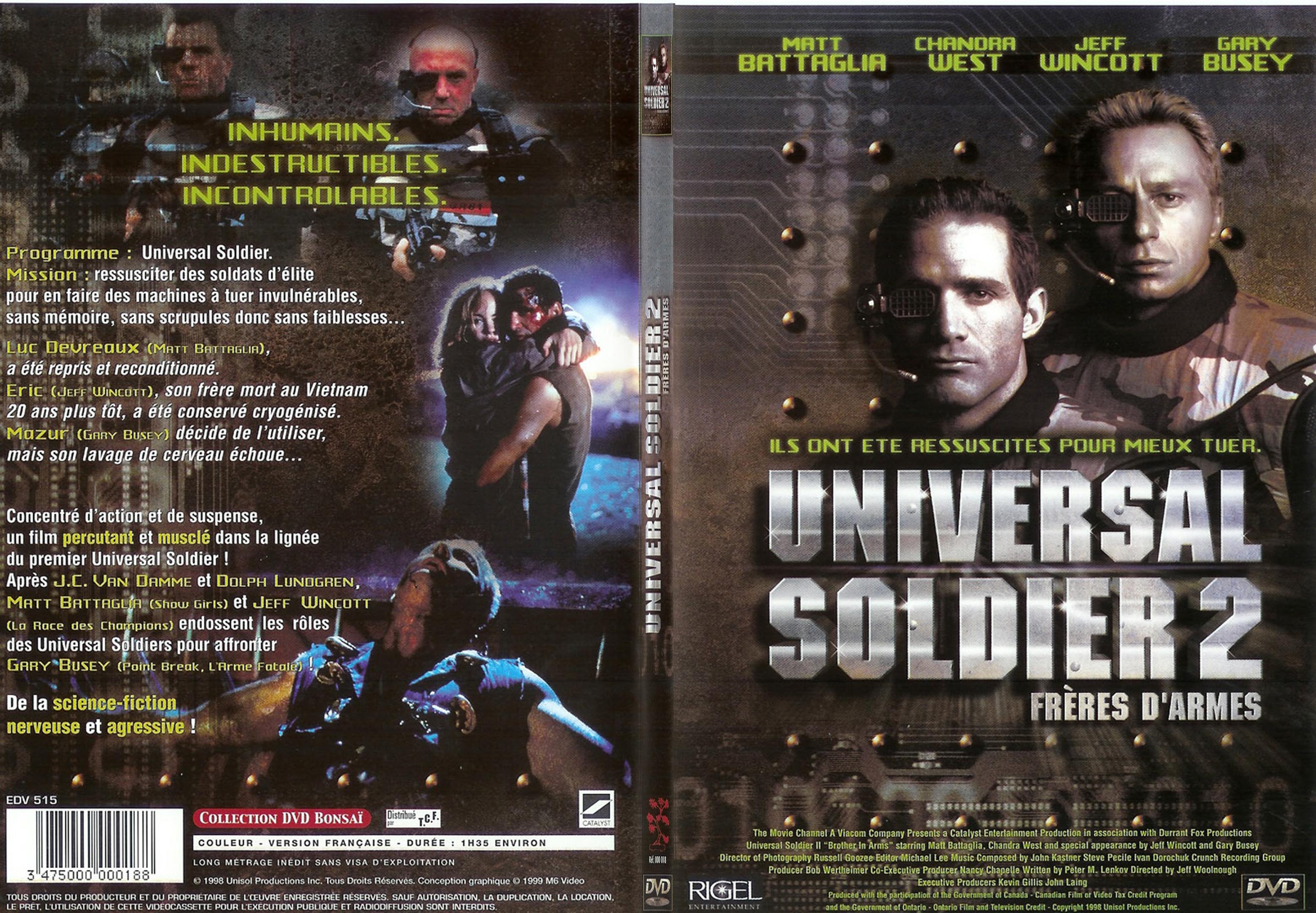 Jaquette DVD Universal soldier 2 - SLIM