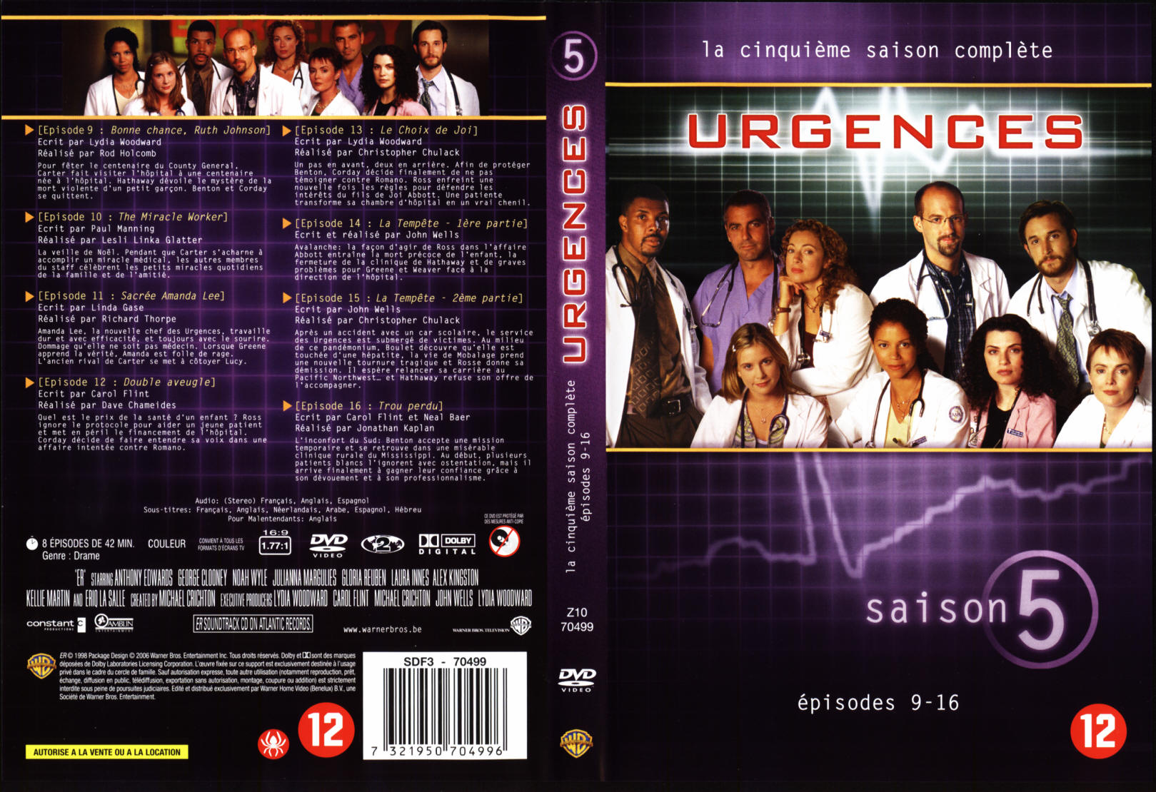 Jaquette DVD Urgences saison 5 vol 2