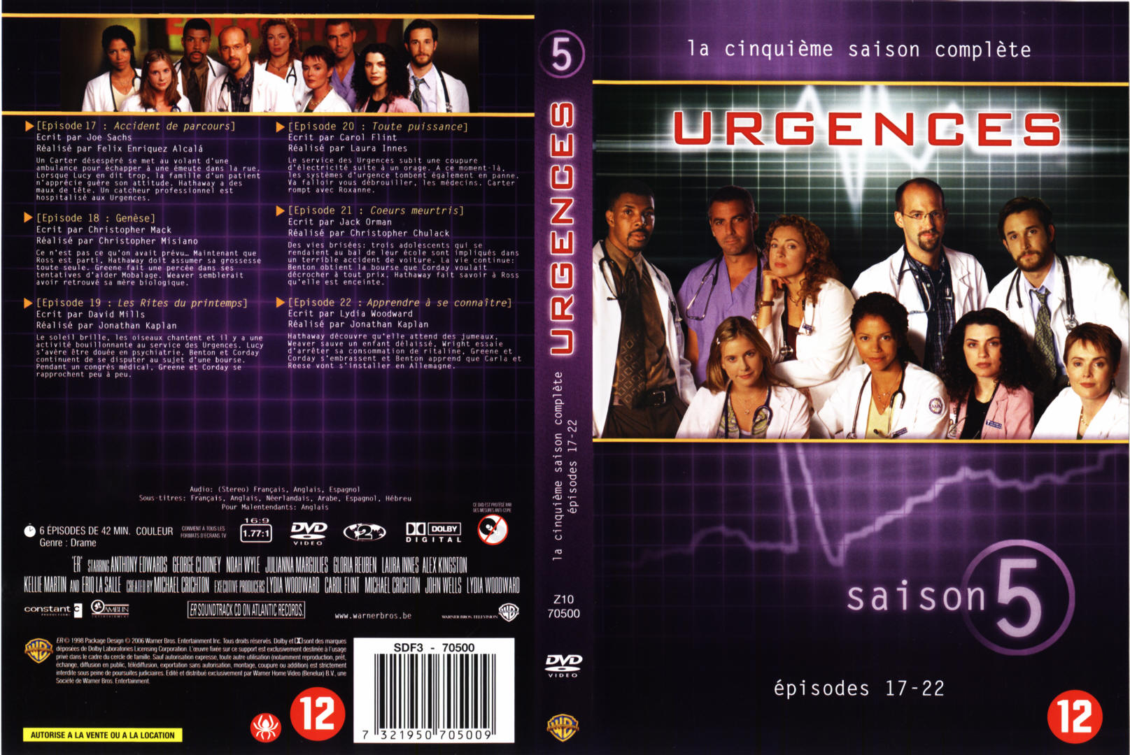 Jaquette DVD Urgences saison 5 vol 3