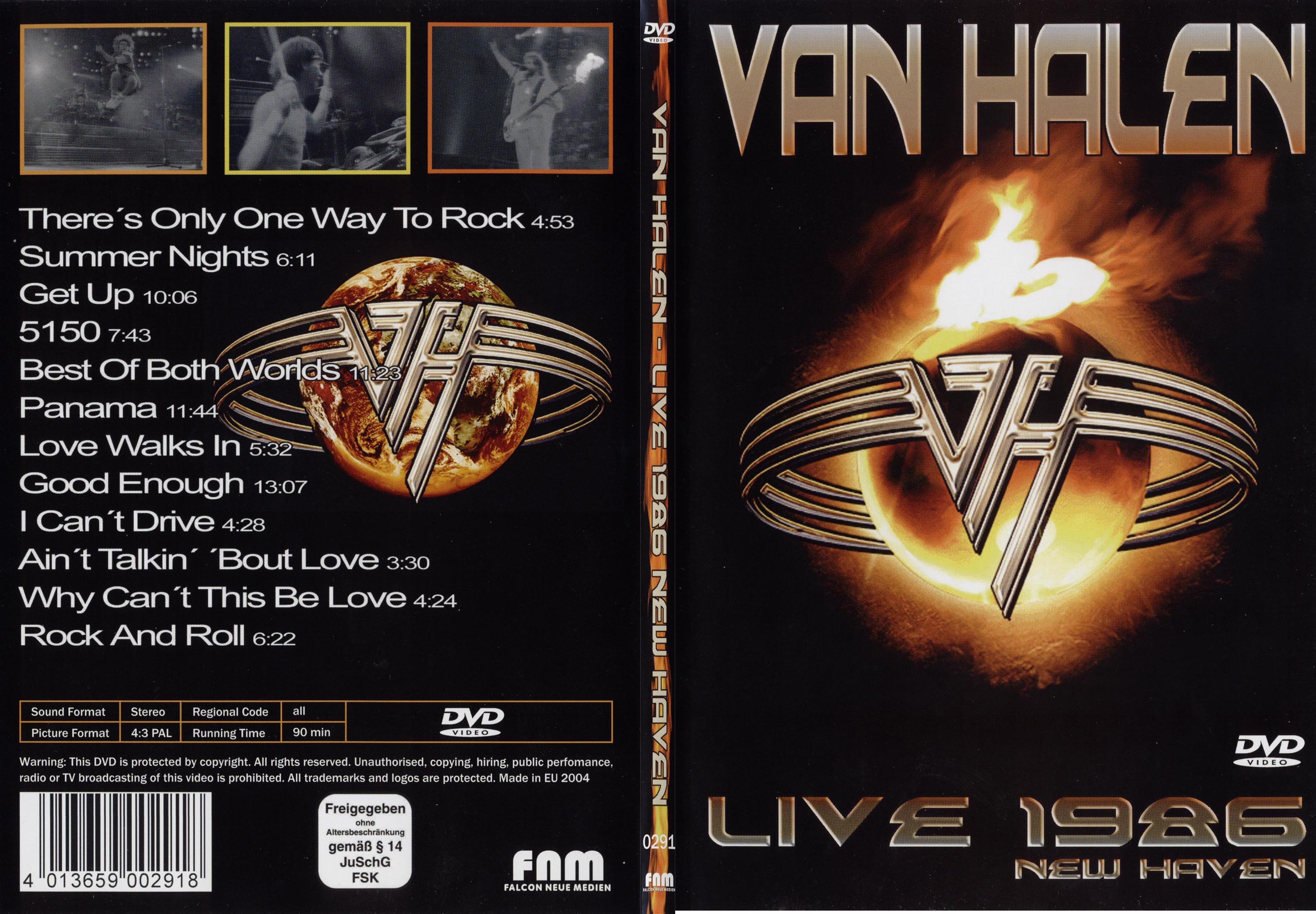 Jaquette DVD Van Halen LIVE 1986 - SLIM