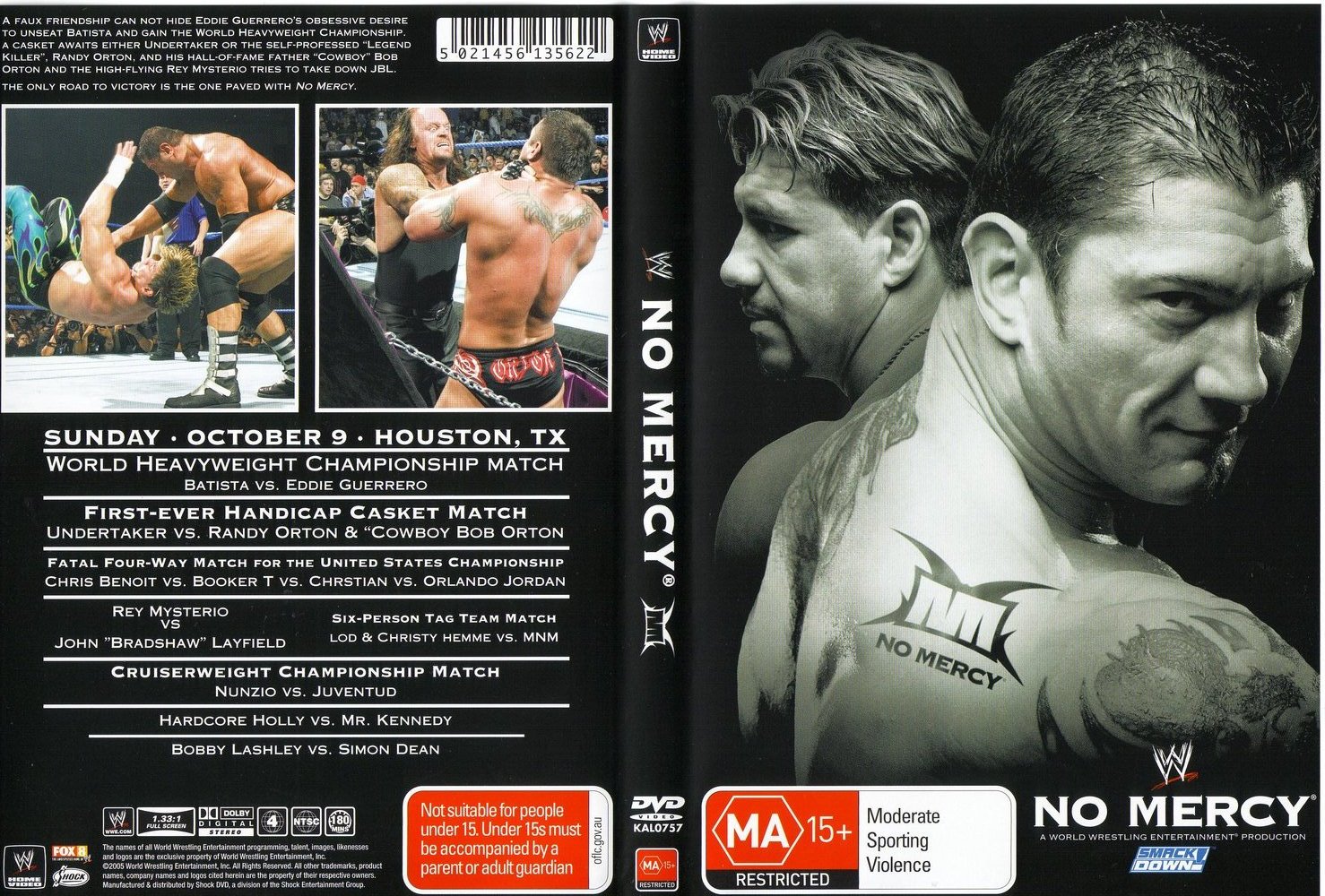 Jaquette DVD WWE No Mercy 2005