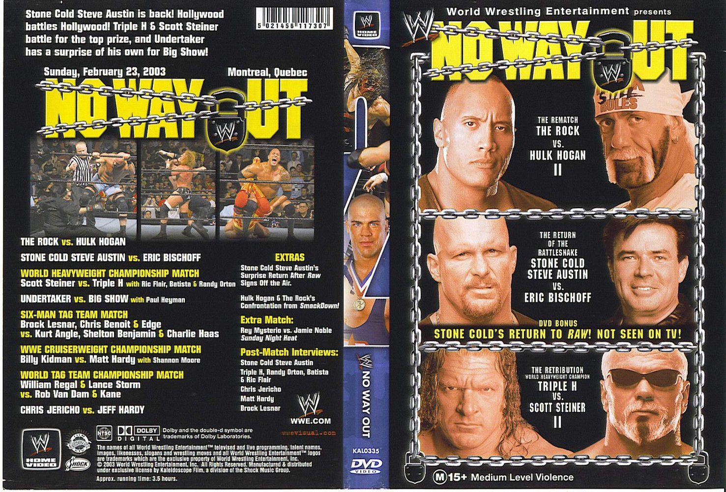 Jaquette DVD WWE No Way Out 2003