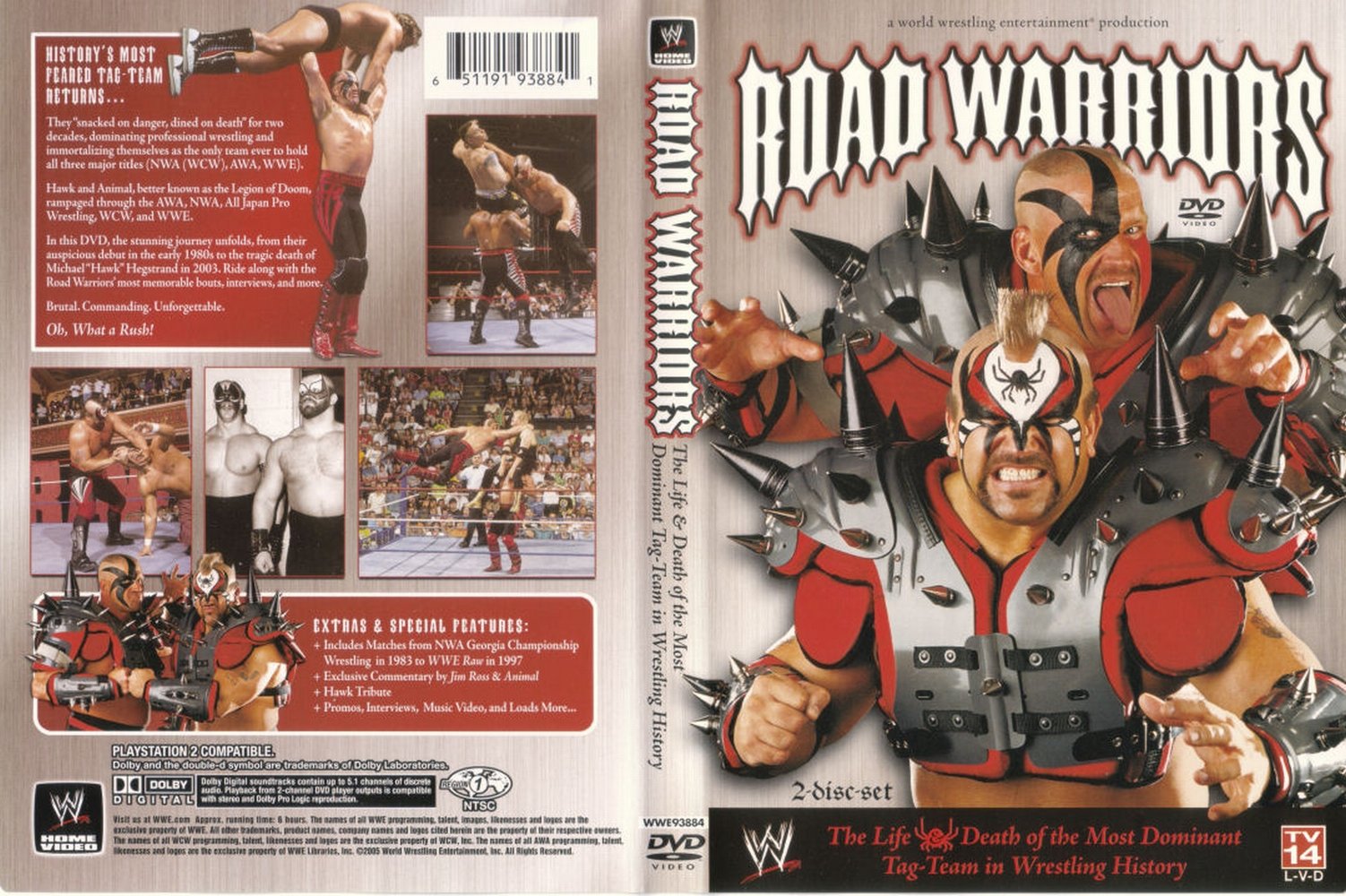 Jaquette DVD WWE Road Warriors The Life And Death