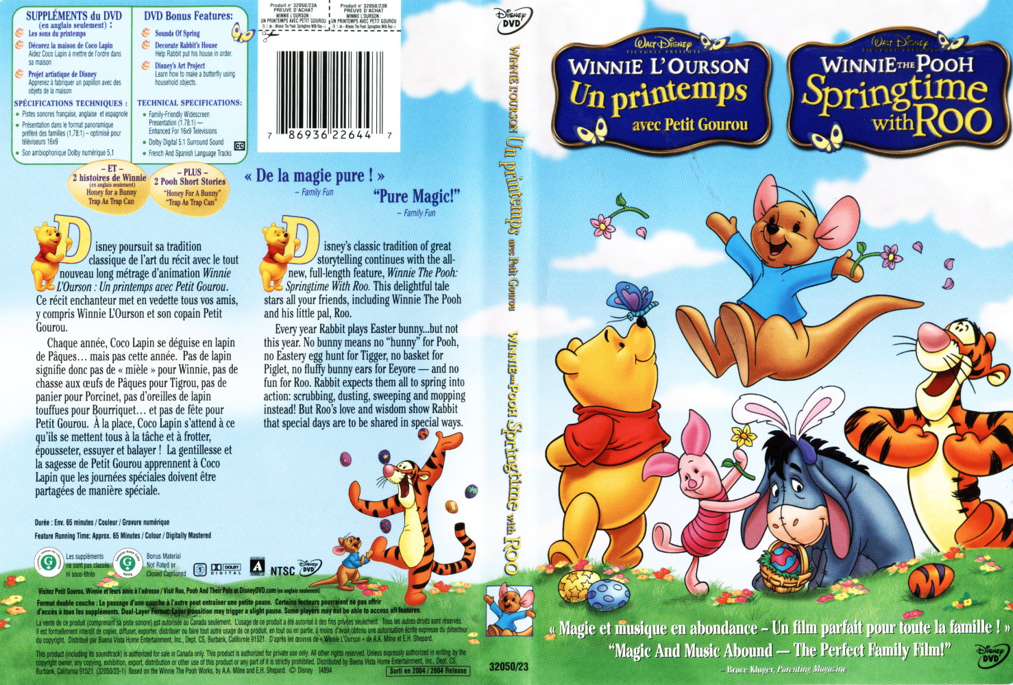 Jaquette DVD Winnie The Pooh Springtime with roo-front-texas