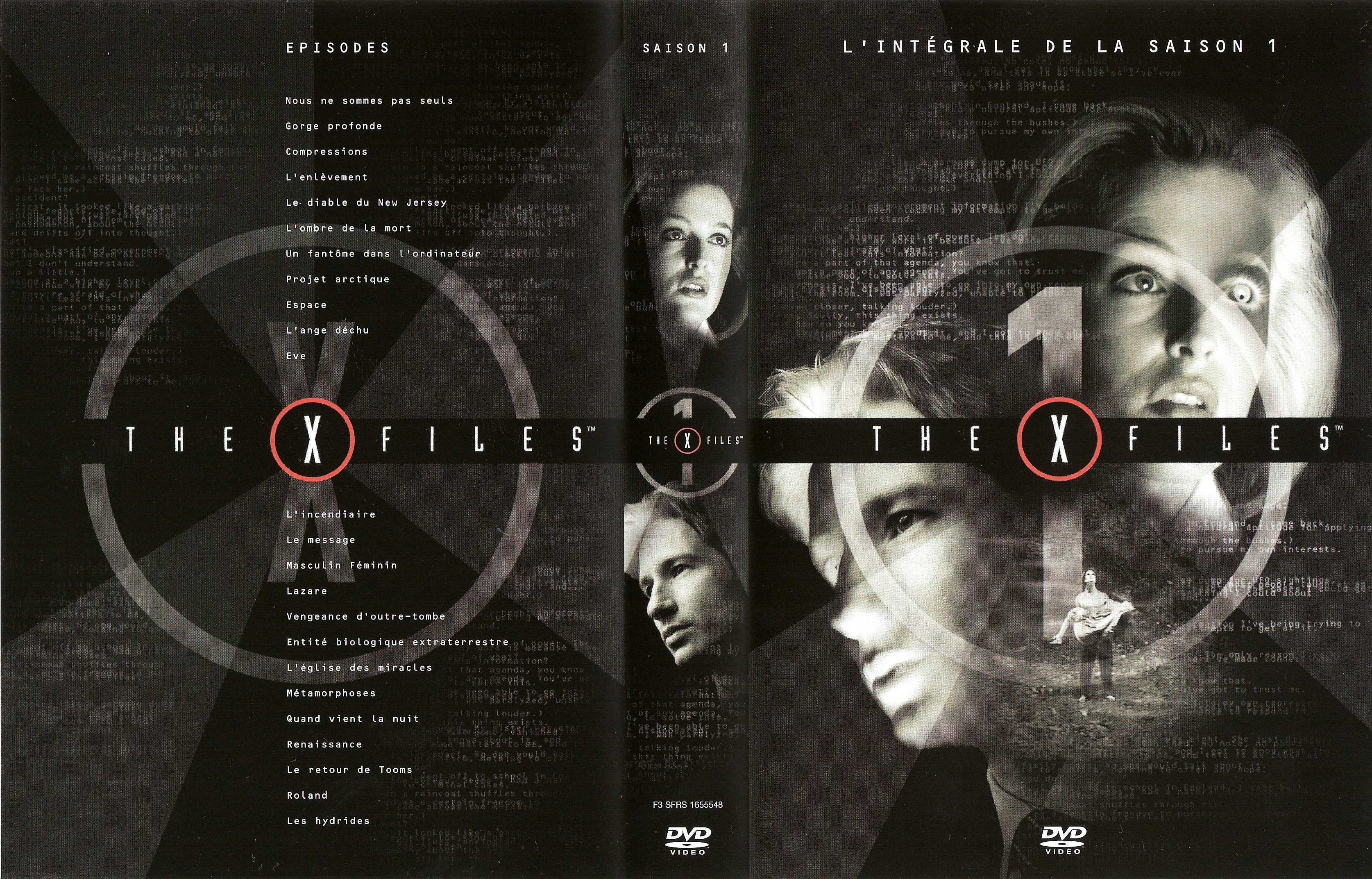 Jaquette DVD X files saison 1 COFFRET