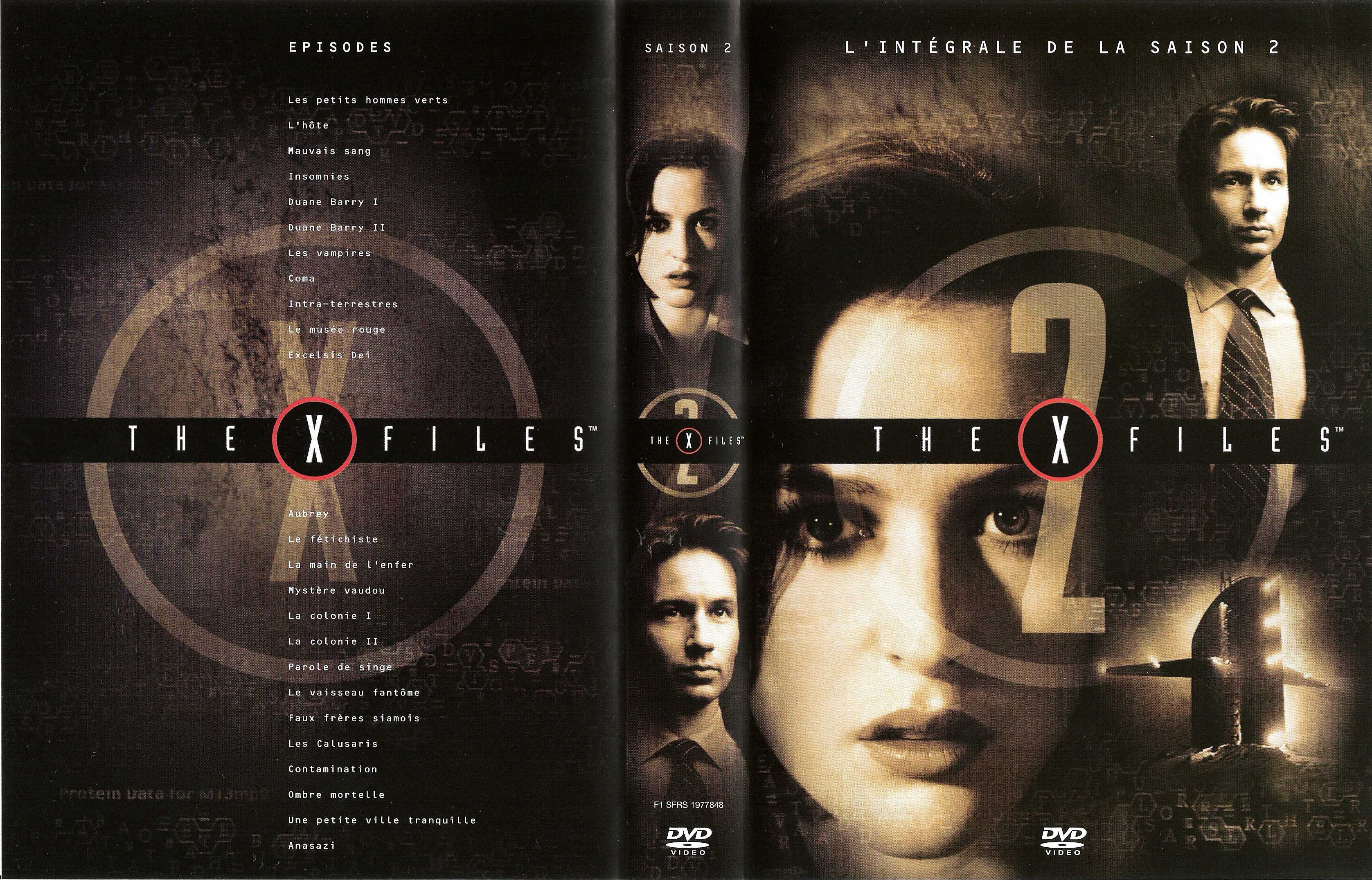 Jaquette DVD X files saison 2 COFFRET