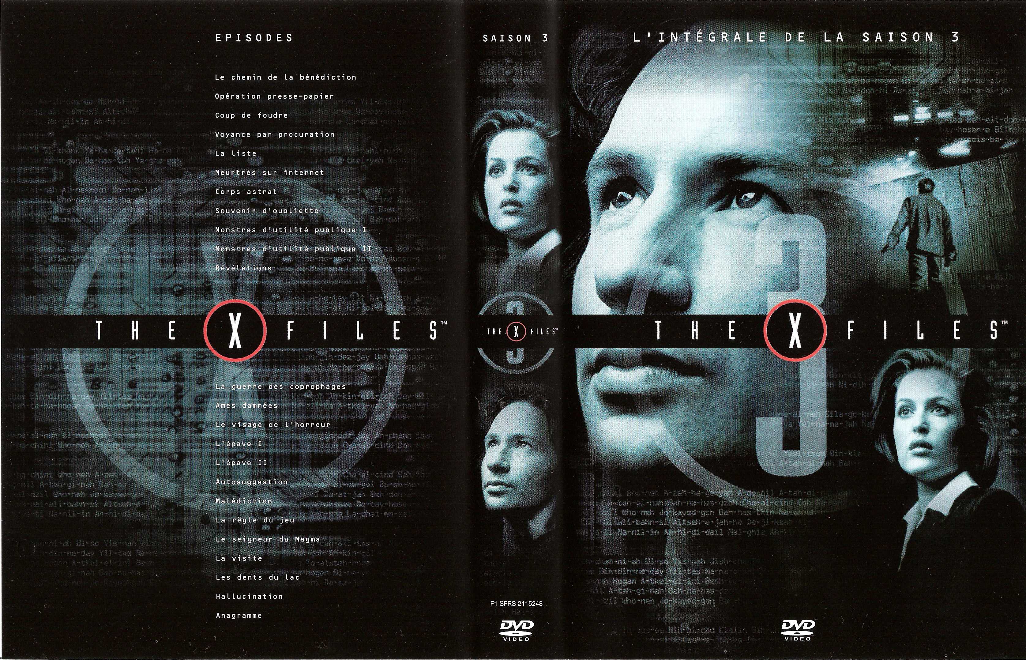 Jaquette DVD X files saison 3 COFFRET