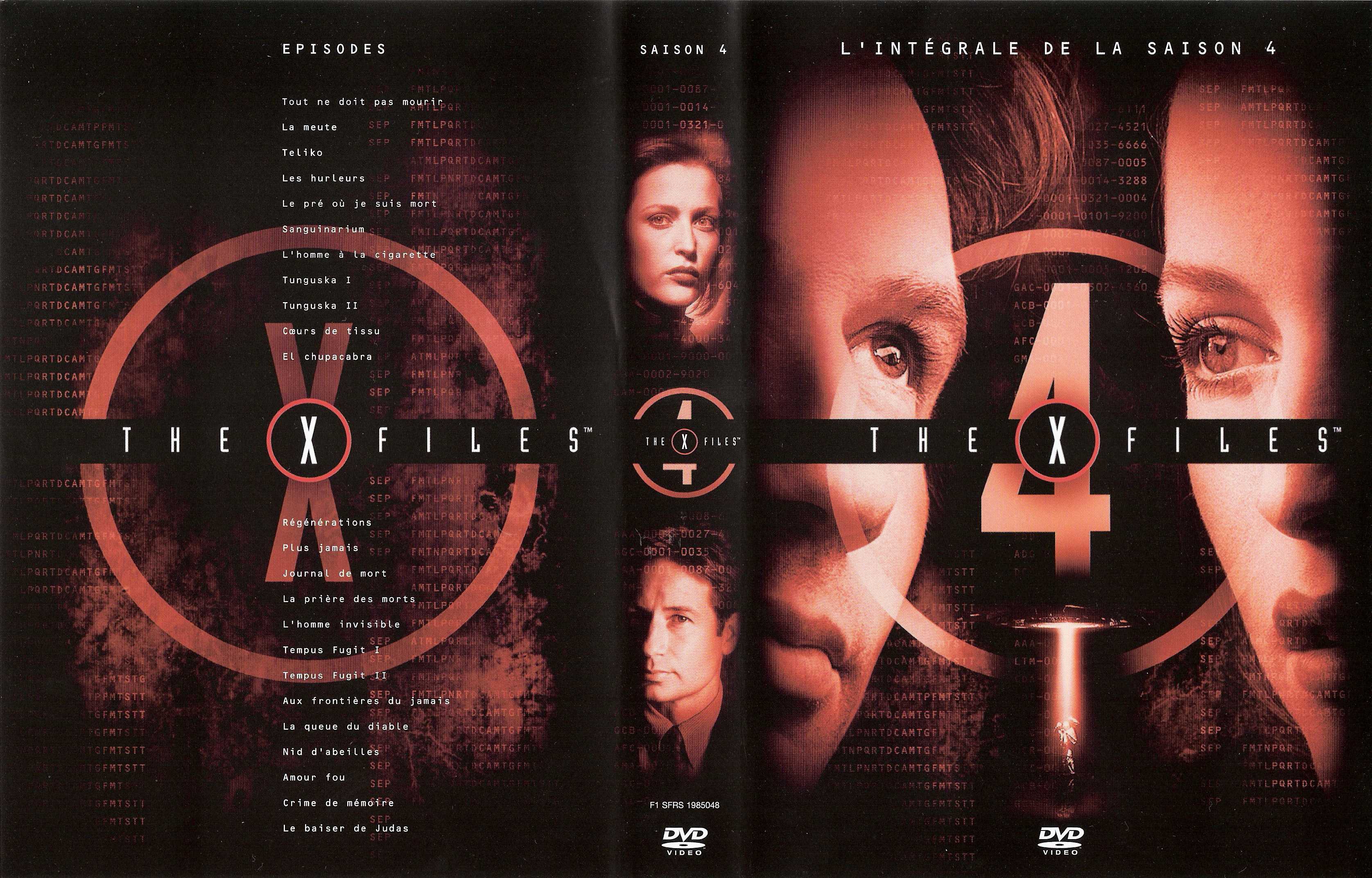 Jaquette DVD X files saison 4 COFFRET