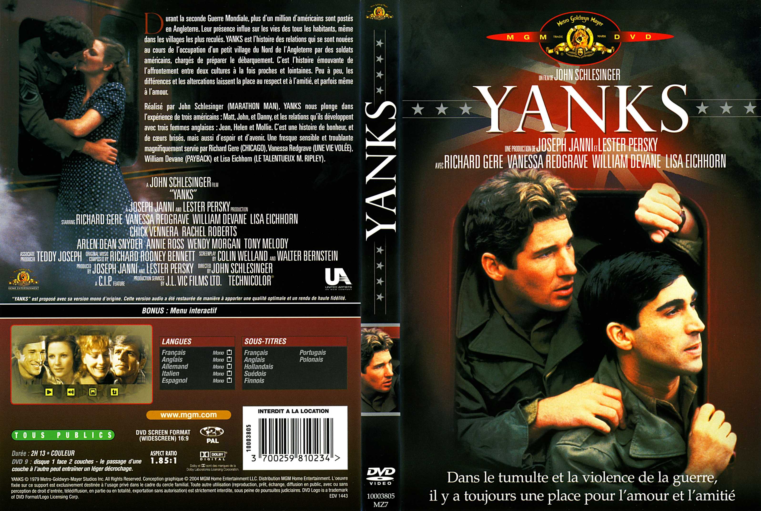 Jaquette DVD Yanks