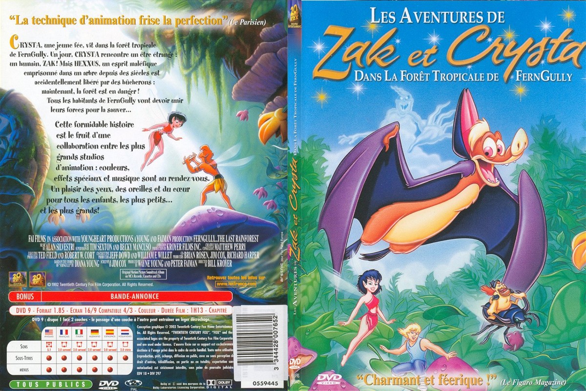 Jaquette DVD Zak et Crysta dans la foret tropicale - SLIM