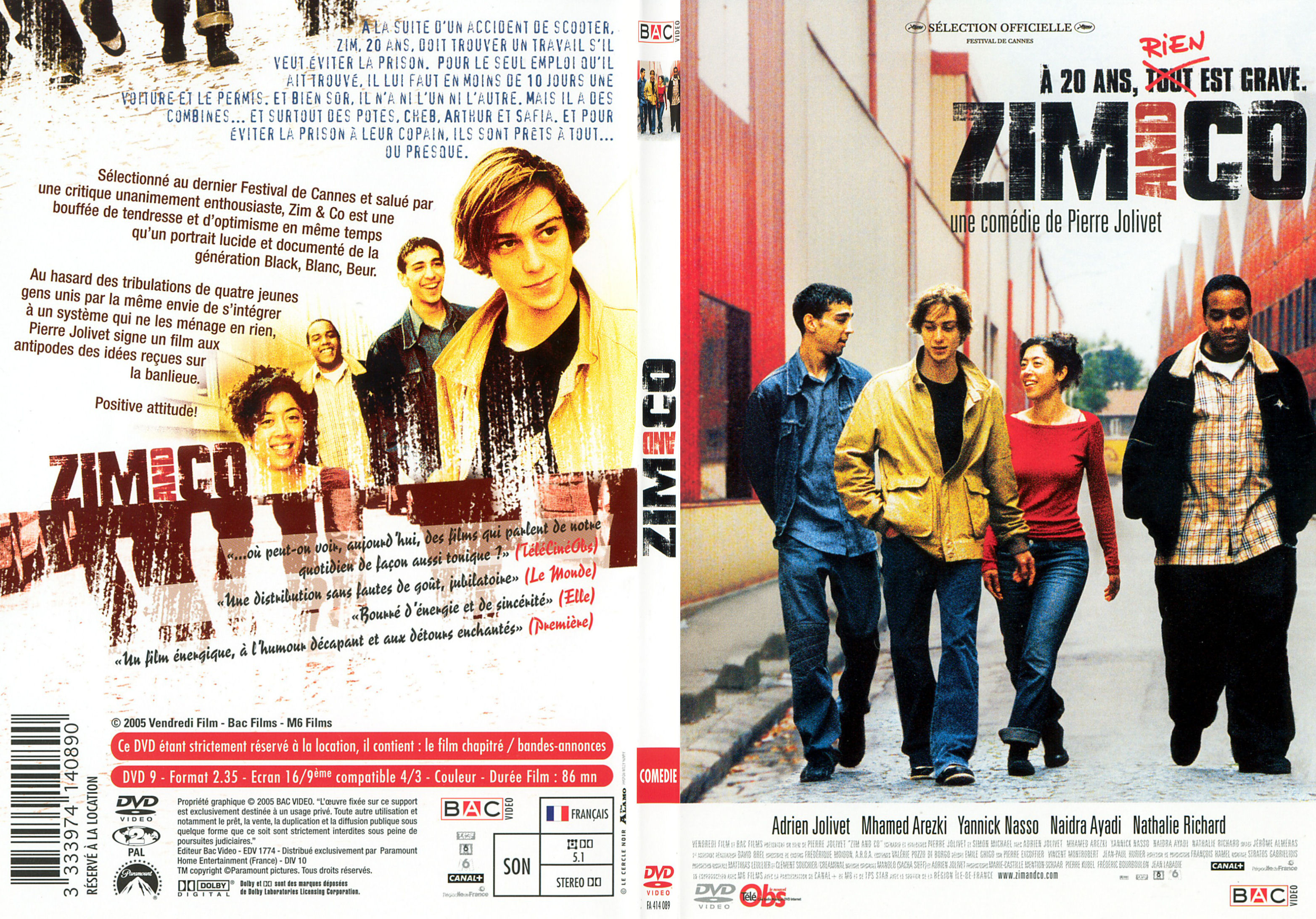 Jaquette DVD Zim and co - SLIM