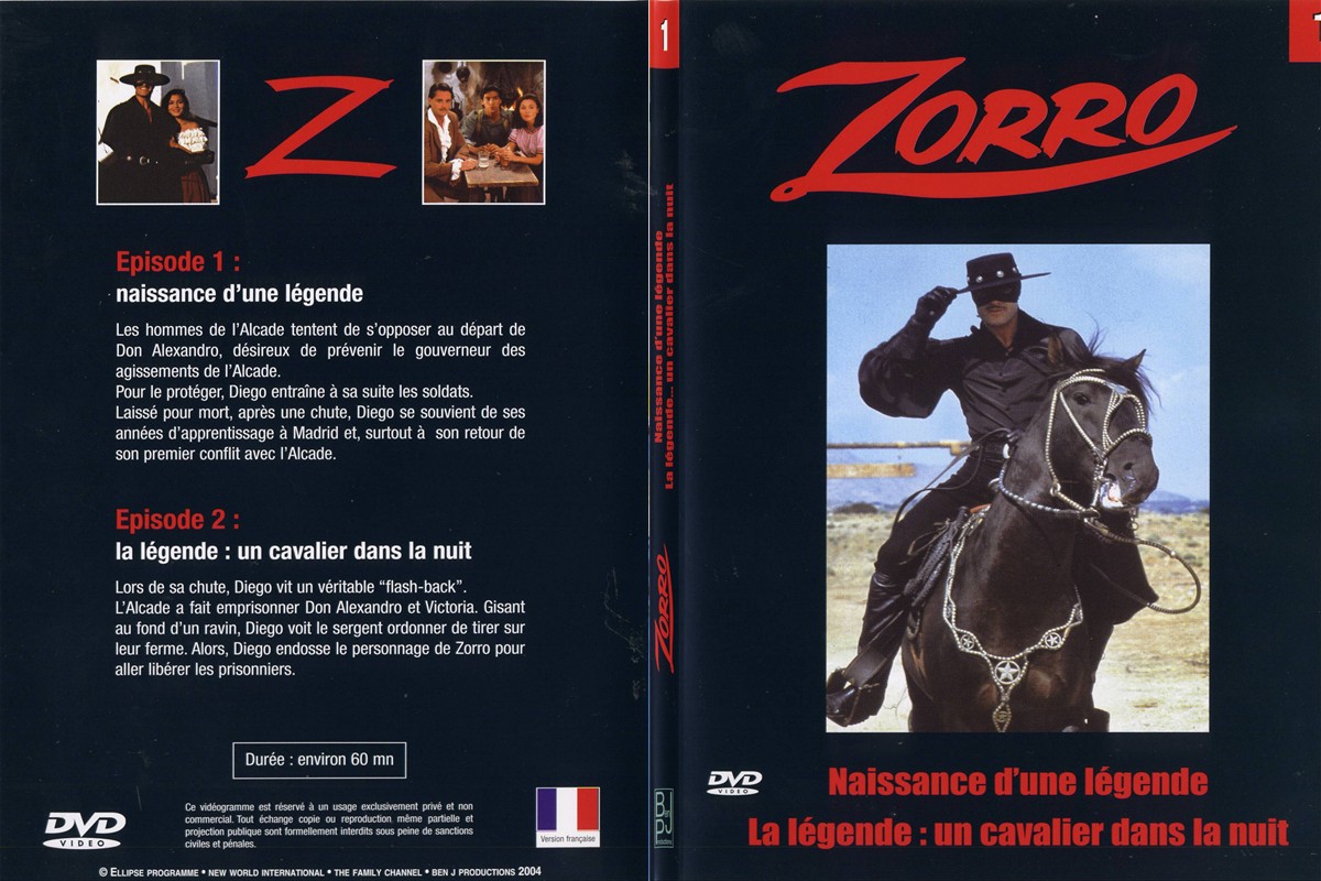 Jaquette DVD Zorro vol 1 - SLIM