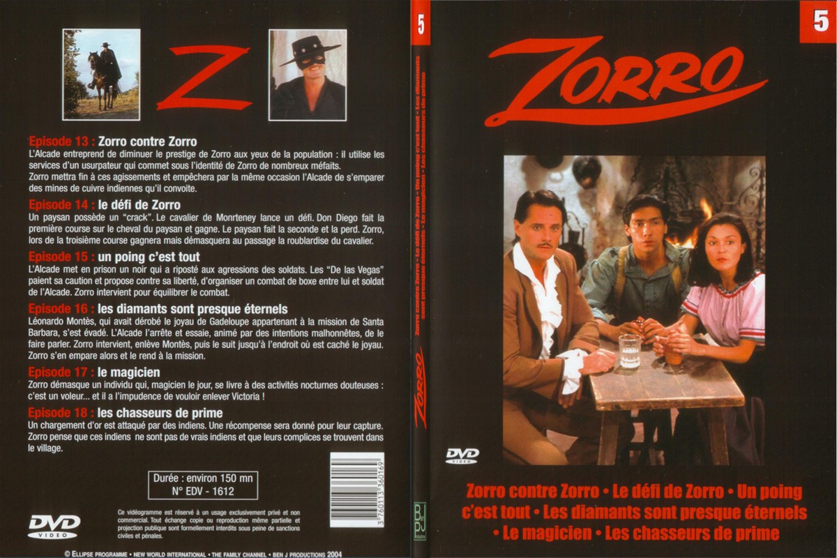 Jaquette DVD Zorro vol 5 - SLIM