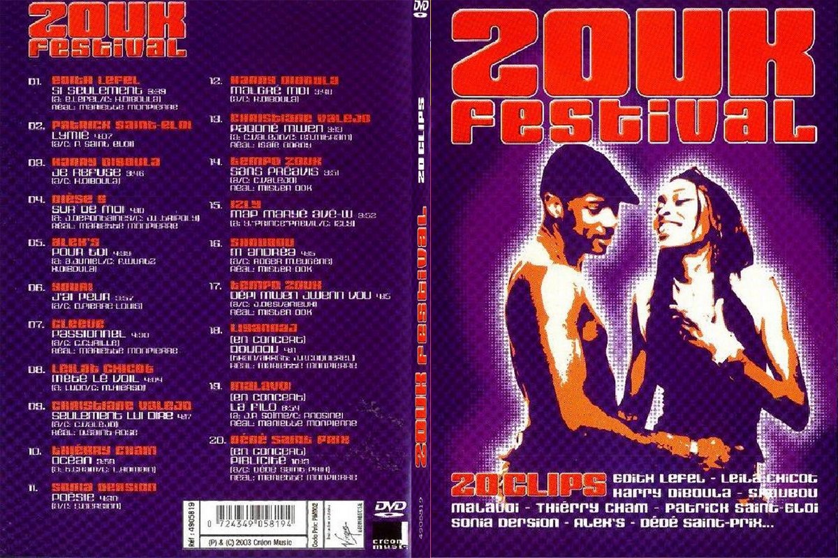 Jaquette DVD Zouk Festival 20 Clips - SLIM