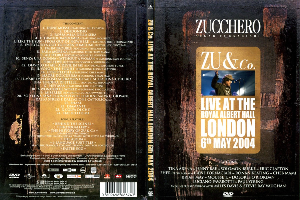 Jaquette DVD Zucchero - Zu and Co live at London 2004 - SLIM