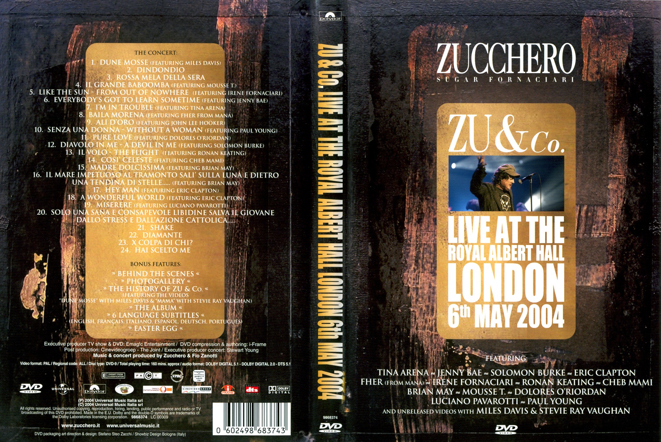 Jaquette DVD Zucchero - Zu and Co live at London 2004 v2
