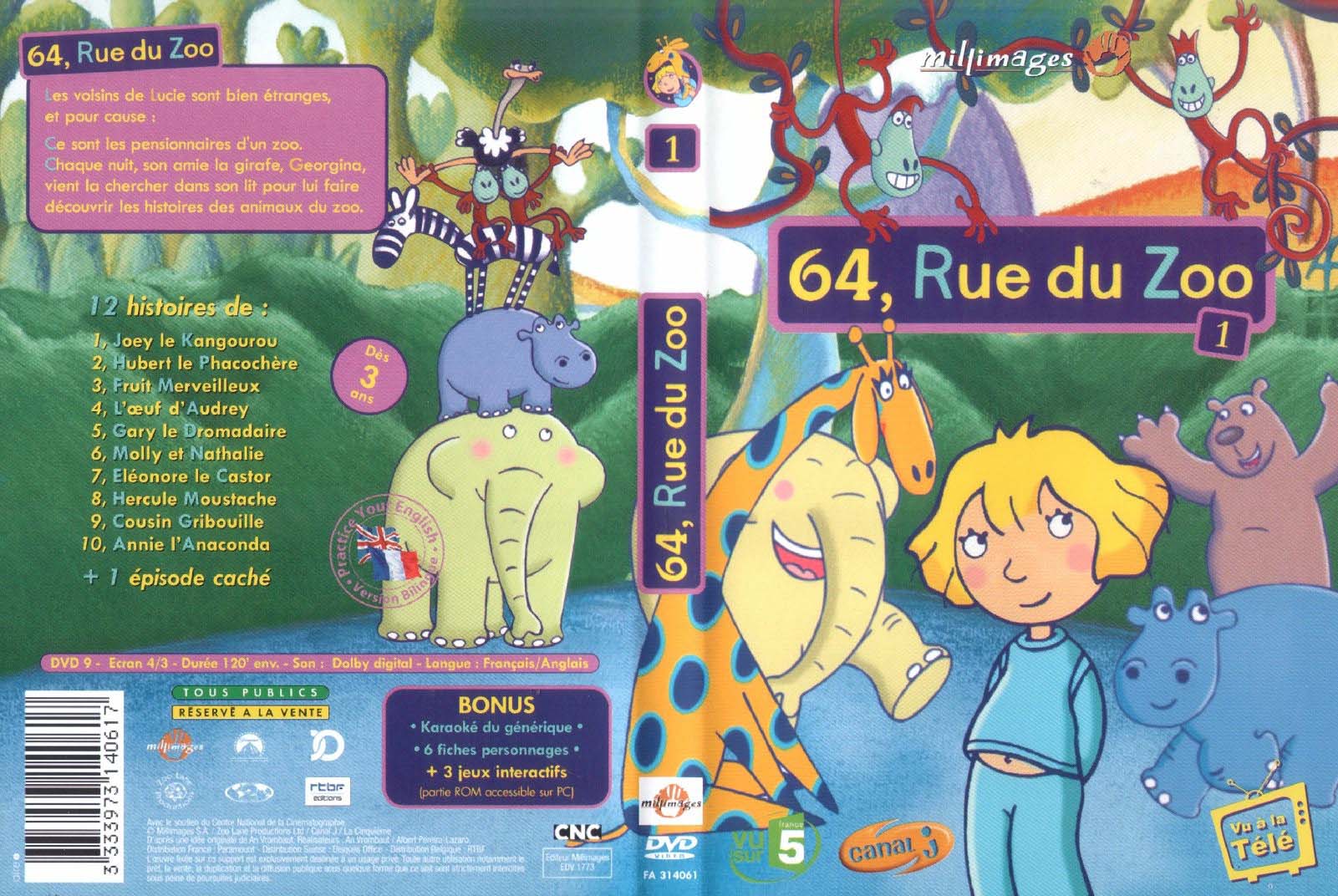 Jaquette DVD 64 rue du Zoo vol 1