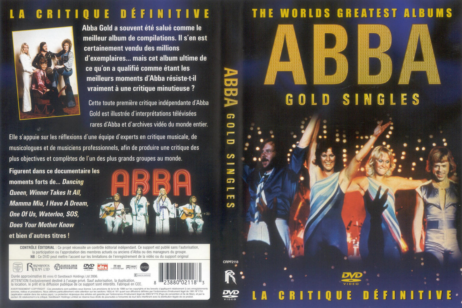 Jaquette DVD ABBA Gold Singles