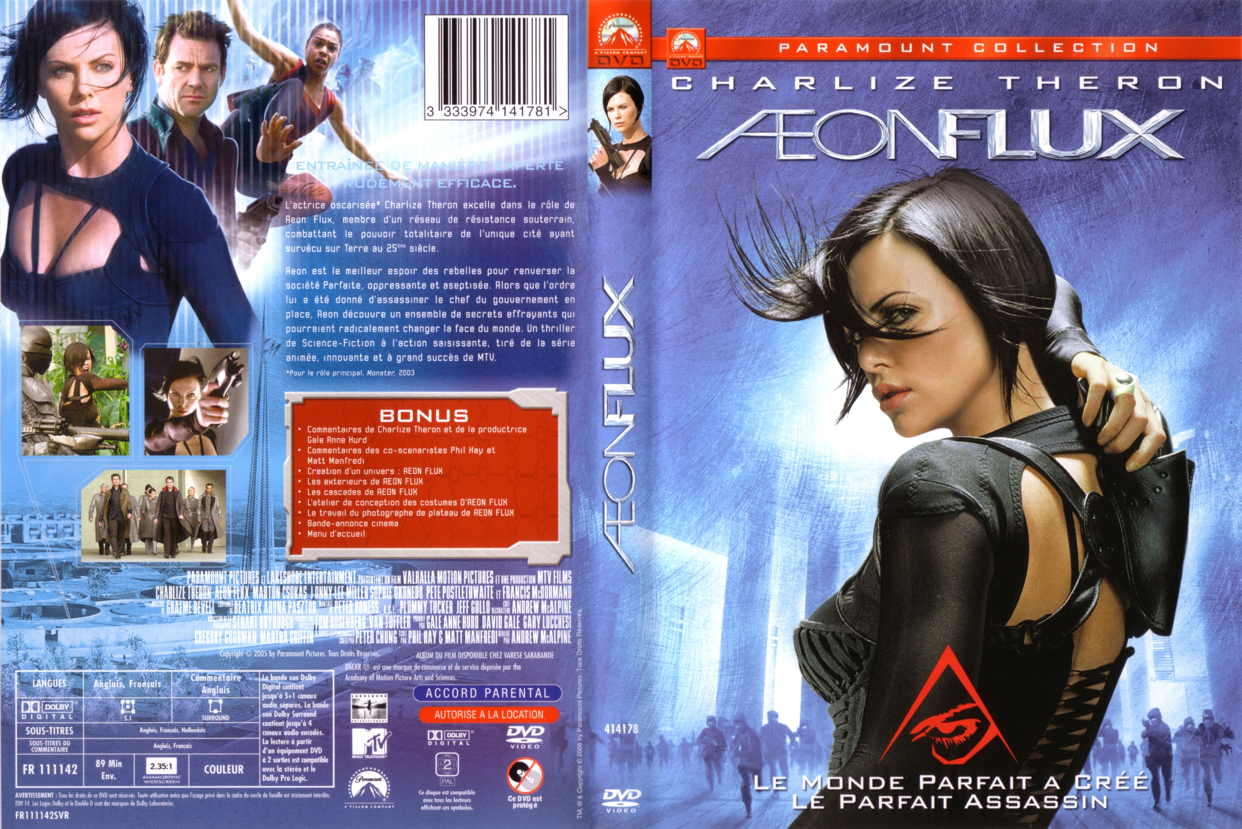 Jaquette DVD Aeon Flux