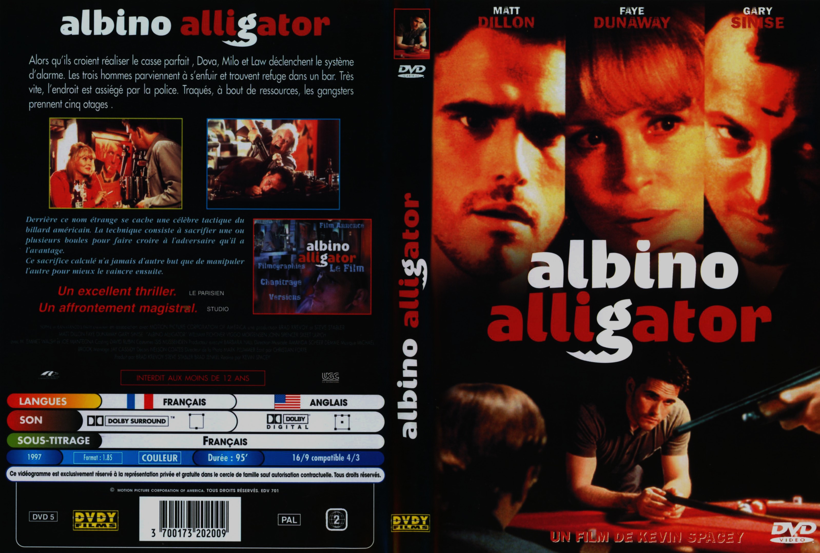 Jaquette DVD Albino alligator