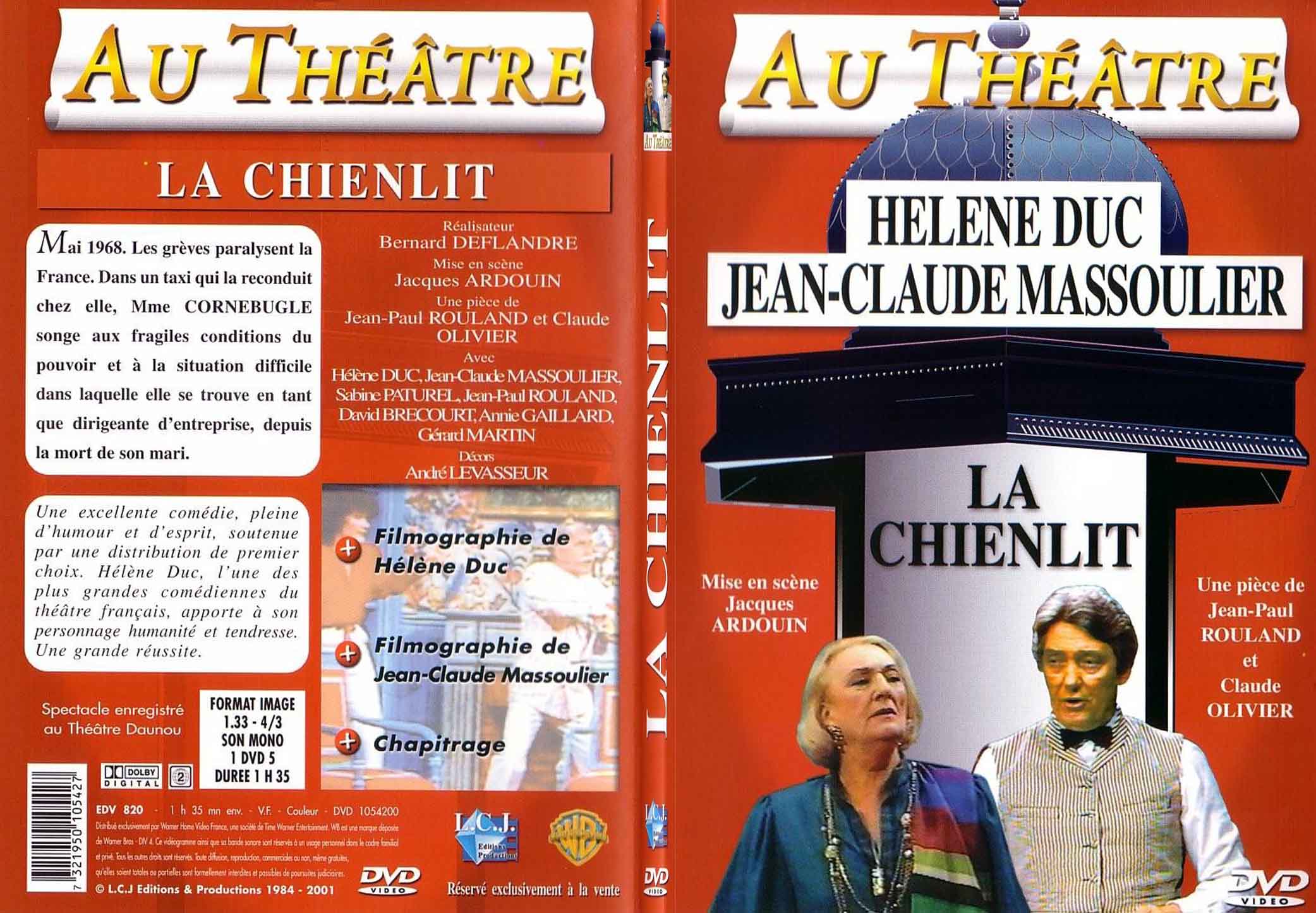 Jaquette DVD Au thatre - la chienlit - SLIM